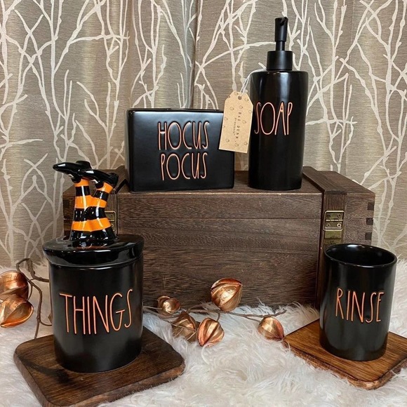 RAE DUNN FARMHOUSE HOME DECOR CERAMIC HOCUS POCUS WITCH BATH NEW RD HTF
